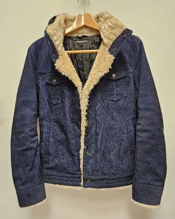 니콜 HIDEAWAYS 옷깃 보아 코듀로이 자켓 충전솜 블루종