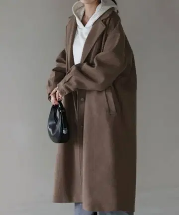 HUG,U 하그유 체스터 코트 모카 FREE 오버 사이즈