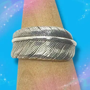 [ 새상품급 ] 폴스미스 링 페더 깃털 실버 약 9.5호