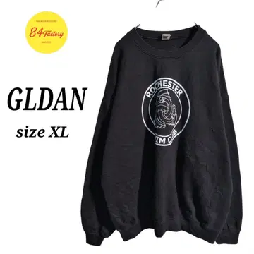 GILDAN 스웨트 셔츠 트레이닝복 양면 프린트 블랙 남성용 XL