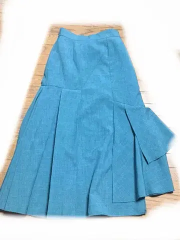 PAGEBOY 비대칭 캉캉 스커트 터콰이즈