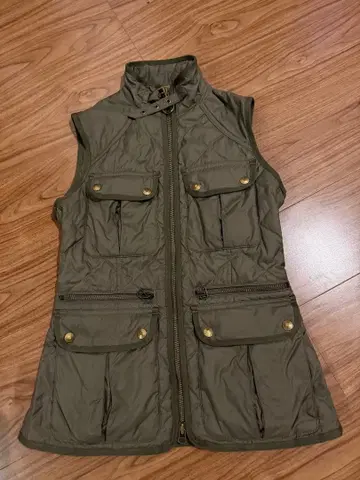 새상품급 랄프 로렌 다운 베스트 카키 S 사이즈 160 승마