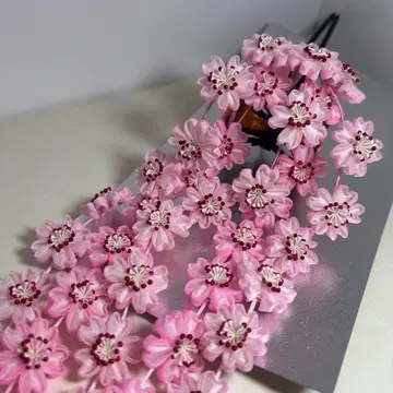 교토 기온 마이코 꽃 머리 장식 벚꽃 일본 머리 비녀 머리 장식 핀 장식