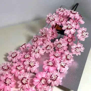 교토 기온 마이코 꽃 머리 장식 벚꽃 일본 머리 비녀 머리 장식 핀 장식