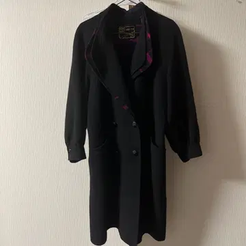 후지이모리 블랙 롱 코트