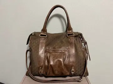 앤티크 인조 가죽 토트 JEANASIS 지나시스 카키 계열 기타