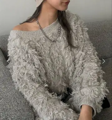 JEANASIS 라메 컷 자카드 숏 풀오버 FREE