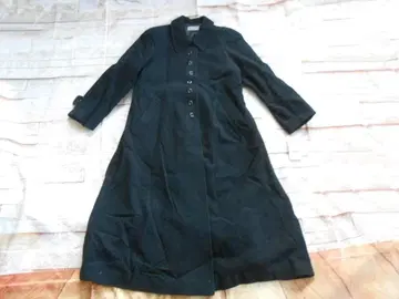 h03 Nobile 롱 코트 울 혼방 모 80% 블랙 M 미사용 새상품