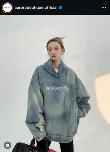 AURORA 데님 후드티