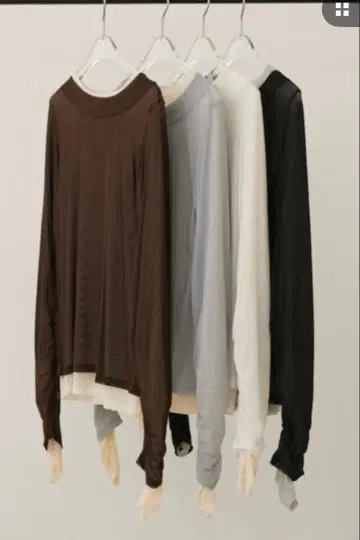 Aunt Marie's 시어 레이어드 상의 브라운