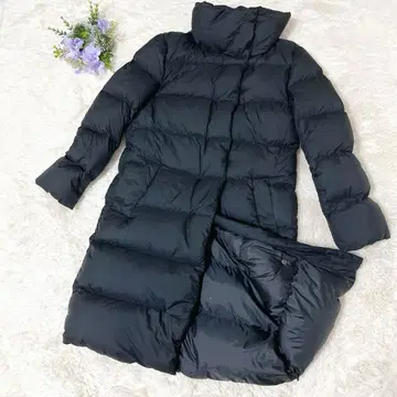 [ UNIQLO ] 라이트 웨이트 다운 스탠드 카라 코트 S 블랙 경량