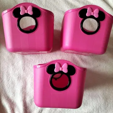 미니 마우스 미니 말랑 버킷 3개 세트 수납 박스