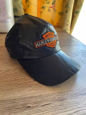 할리데이비슨 캡 USA제 천연 가죽 빈티지