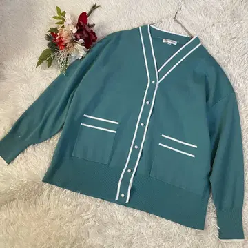 [MICHEL KLEIN] 그린 가디건 사이즈 38(M)