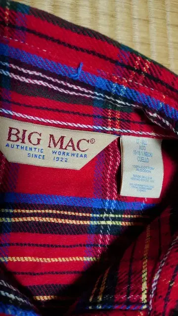 BIG MAC 플란넬 셔츠 70년대 빈티지