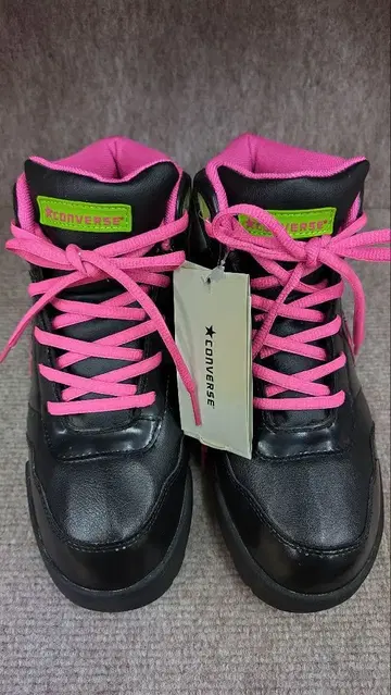 CONVERSE 블랙/핑크 하이컷 스니커즈