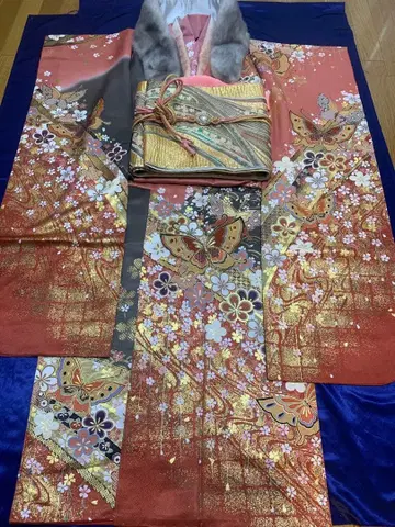 순수 실크 후리소데 7종 세트