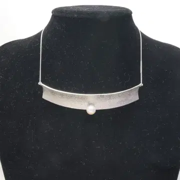 새상품급 에테 ete 펄 마티에르 목걸이 커브 플레이트 진주