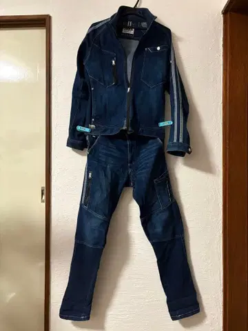 도라이치 데님 상하의 셋업 작업복 데님