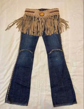 가죽 벨트 프린지 히피 y2k 웨스턴 아메카지 그런지