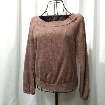 울 트위드 블라우스 긴팔 상의