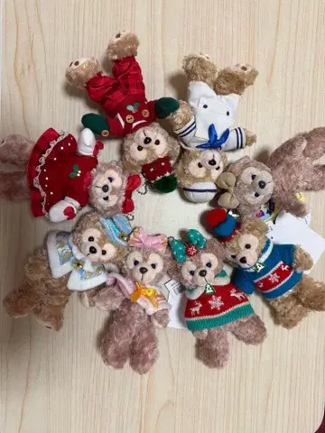 더피 셰리메이 봉제 인형 스트랩 8개 세트