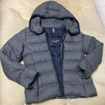 ZARA BASIC 그레이 여성용 다운 자켓 XL