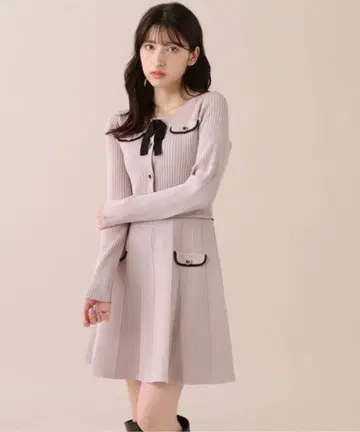 JILL by JILLSTUART 배색 리브 니트 셋업