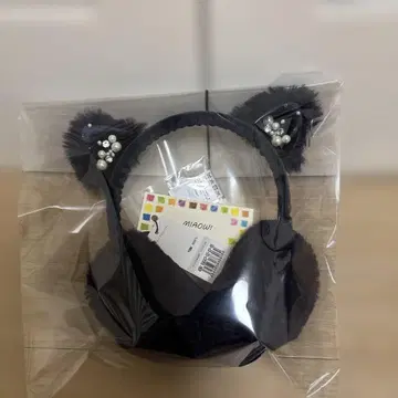 고양이 귀 귀마개 성인용 네이비 택 포함