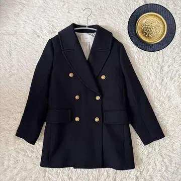 새상품급 IENA 이에나 테일러드 더블 자켓 골드 버튼 울