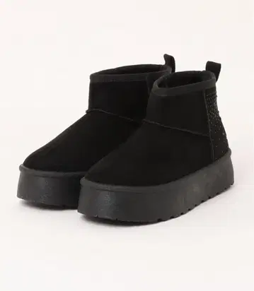 블랙 어그 부츠 통굽