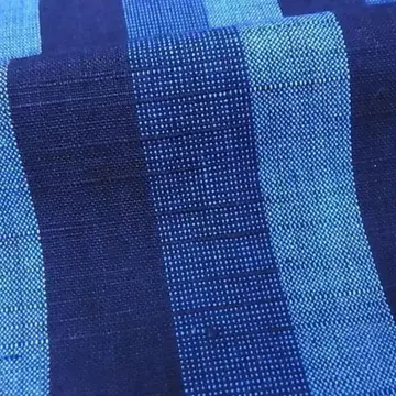 [ 미사용 ] 목화 줄무늬 단의 야마토 블루 남색