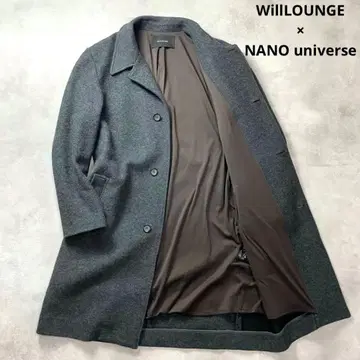 새상품급 윌 라운지 x 나노 유니버스 롱 체스터 코트 차콜 그레이 L