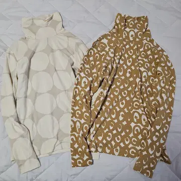 유니클로 x 마리메꼬 히트텍 터틀넥 T 2세트