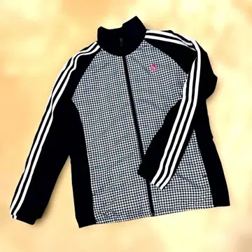 새상품급 adidas 체크 무늬 집업 자켓