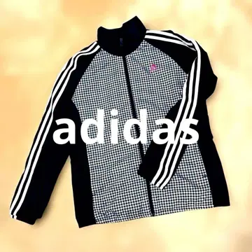 새상품급 adidas 하운드투스 패턴 집업 자켓