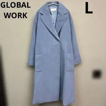 GLOBAL WORK 롱 코트 L 블루 체스터 코트