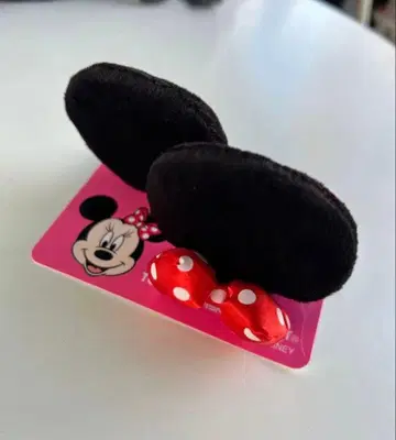 디즈니 미니 귀 리본 헤어핀 머리띠