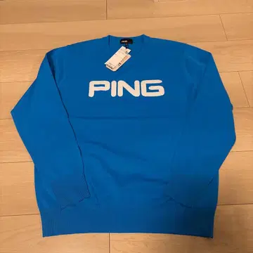 택 포함 새상품! PING 파랑 스웨터 L 사이즈 폴리에스테르 100%