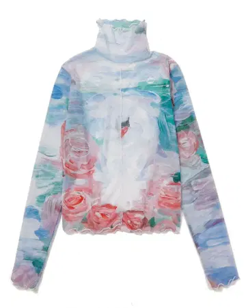 POPPY 스완 시스루 상의 아사기니뇨