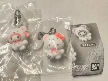 산리오 메지루시 액세서리 포근포근 스노우 키티 마이멜로디 2개 세트