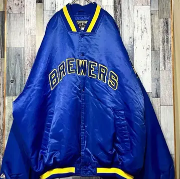 USED 마제스틱 MLB 브루어스 나일론 자켓 바시티 자켓