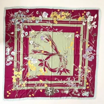 45R 대형 스카프 플라워 무늬 스톨 보자기