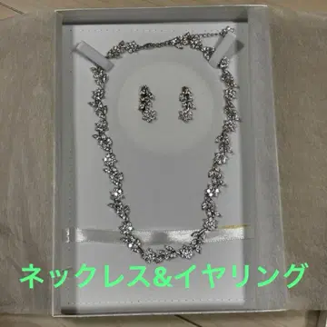 Love Tiara 플로럴라인 지르코니아 목걸이&귀찌