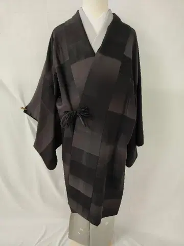 미사용 새상품 순수 실크 이중 기모노