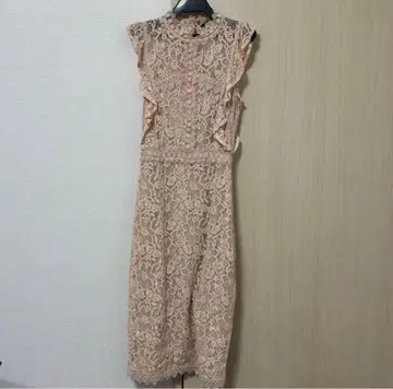 ZARA 레이스 슬리브리스 드레스 핑크