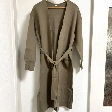 미라 오웬 롱 가디건 코트 아우터 니트 브라운