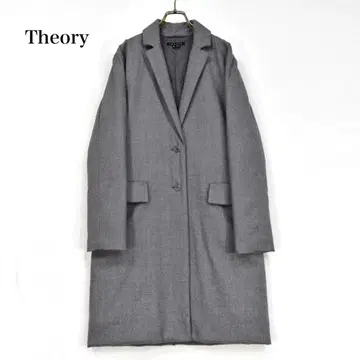 띠어리 체스터 코트 다운 코트 롱 코트 그레이