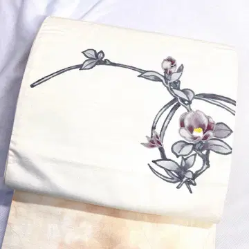 후쿠로 오비  작가 물건 동백 흐림 염색 이음새 있음 기모노 114tz