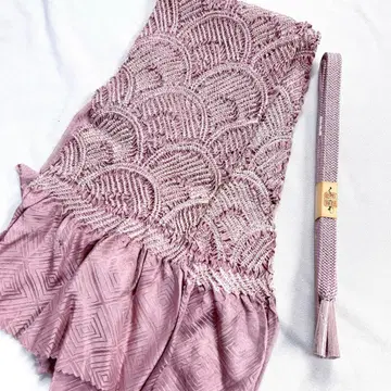 오비 장식 천 허리띠 2종 세트 쥐색 청해파 탁한 퍼플 기모노 114tz